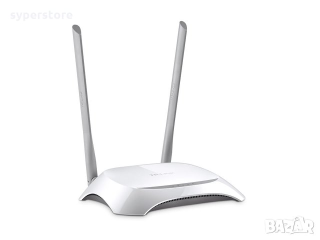 Рутер безжичен  Router TP-Link TL-WR840N Wi-Fi N 300Mbps с 2 мощни външни антени x5 dBi, снимка 3 - Рутери - 22434639