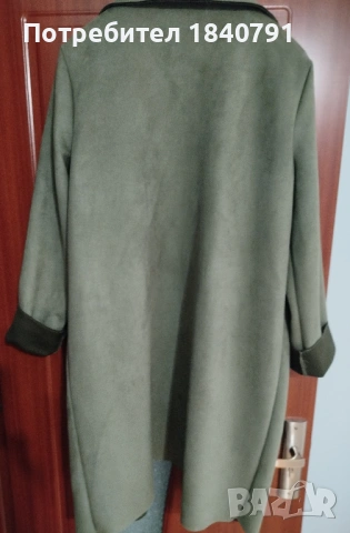 Зелено-каки сако/манто F&F –  размер L - XL, снимка 6 - Сака - 53495270