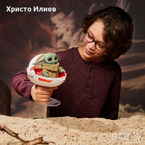 Star Wars Бебе Йода Интерактивна играчка Мандалориан Грогу със звуци и движения Grogu, снимка 10 - Фигурки - 43969765