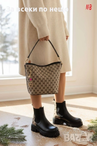 Gucci Дамски Черни Боти Гучи Код SK385