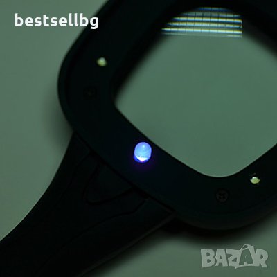 Гумирана ръчна лупа увеличение 3Х LED UV осветление фалшиви пари бижута часовници четене марки злато, снимка 5 - Други инструменти - 9636363