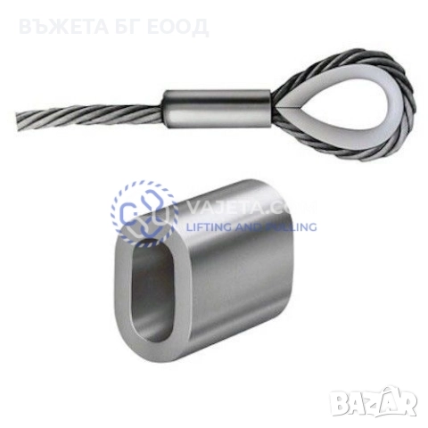 Втулки за кербоване на стоманени въжета Медни или Алуминиеви, снимка 3 - Други машини и части - 33117601