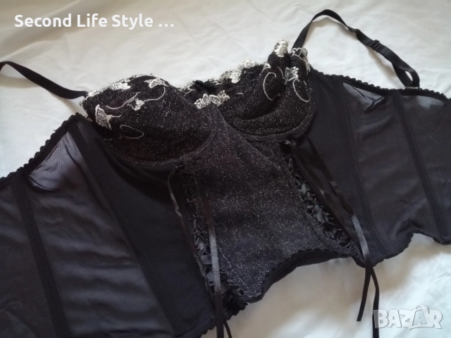 85C блестящ прозрачен корсет бюстие с бродерия цветя Milanni, снимка 4 - Корсети, бюстиета, топове - 52954415