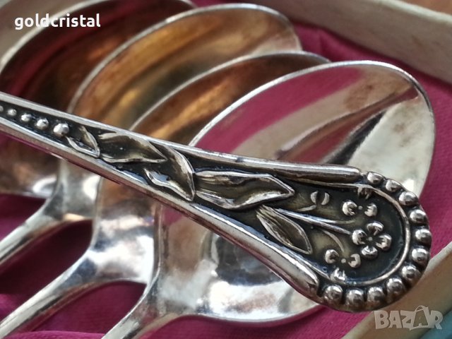 Руски посребрени лъжички, снимка 3 - Антикварни и старинни предмети - 38504616