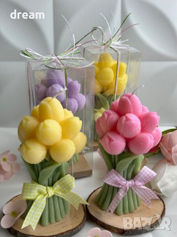 Декоративна свещ “Букет Лаленца”