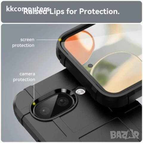 Google Pixel 9a Удароустойчив Square Grid Design Калъф и Протектор, снимка 4 - Калъфи, кейсове - 51122531