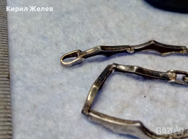 СТАРА СРЕБЪРНА ГРИВНА ПАТИНИРАНО СРЕБРО 925 РЪЧНА ВИНТИДЖ АРТ ИЗРАБОТКА 44370, снимка 6 - Гривни - 49757294