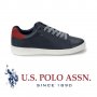 ПРОМО 🍊 U.S. POLO® № 38 🍊 Оригинални кожени спортни обувки DARK BLUE & RED нови с кутия, снимка 4