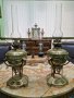 Чифт страхотни антикварни английски бронзови газени лампи 