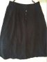 Дамска лятна черна пола с подплата и 4 копчета S-М, снимка 2