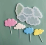 5 облака облак облаци облачета силиконов молд форма смола фондан близалки гипс декор, снимка 2