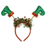 Коледна диадема крачета елфче със звънчета и брокат_1255089, снимка 1