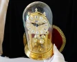 Настолен часовник,стъклен купол,барок,позлата. , снимка 7