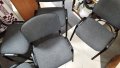 Стол - посетителски офис столове текстилна дамаска сива 5бр, снимка 15
