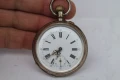 Швейцарски джобен сребърен часовник , снимка 1