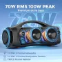 Bluetooth високоговорител TMECTO, 70 W, със стерео сдвояване/AUX/USB/Високоговорител, IPX7, снимка 5