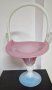 Уникално красива кошница в цвят  розово и млечно ягодово мляко., снимка 1 - Антикварни и старинни предмети - 43640369