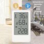 Електронен термометър влагомер домашен стаен дигитален часовник влага, снимка 4