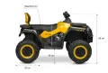 Акумулаторен детски Quad 24V, 4x4, Музикален модул с Bluetooth и USB | Ева Гуми, Зелен, снимка 14