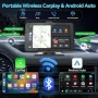 Нов Преносим 7" CarPlay екран за навигация, музика и огледален режим, снимка 2