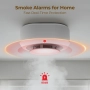 Hapippofa Димна аларма за дома, сменяема батерия, LED индикатор и бутон за заглушаване, снимка 2