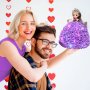 Нова принцеса кукла цвете лилава роза Подарък жена Свети Валентин 8 март , снимка 2