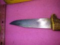 ПЕТКО ДЕНЕВ Неръждаем СТАР МАЙСТОРСКИ АВТОРСКИ ЛОВЕН НОЖ с ДРЪЖКА от ЕЛЕНОВ РОГ - РЪЧЕН УНИКАТ 43126, снимка 9