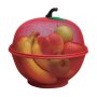 875 Метална купа с капак за плодове и зеленчуци с форма на ябълка, снимка 4