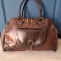 Дизайнерска кафява чанта, снимка 2