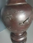 45см-4кг стара китайска бронзова ваза /голяма/фигурална/с дракони-птици, снимка 9