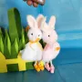 5835 Висяща великденска украса Пухкаво зайче с обувки, снимка 3