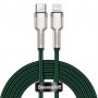 Кабел Type-C lightning BASEUS iPhone, 5A, 20W, 2m, Fast charge – зелен, снимка 1 - USB кабели - 32942239