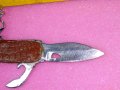 СТАРО КОМБИНИРАНО КОЛЕКЦИОНЕРСКО ДЖОБНО НОЖЧЕ с МАРКИРОВКА - 1997 На ОСТРИЕТО и КОЖЕНИ ЧИРЕНИ 43148, снимка 2