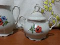 Стар български порцелан чайник захарница латиера , снимка 6