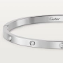 CARTIER Love White Gold 10 Diamonds Small Model Гривна с Отверка, снимка 10