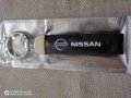 Качествен кожен ключодържател с лого на Нисан Nissan за кола автомобил джип ван бус, снимка 2