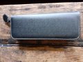 химикалка и ролер, метал и кожа в кожен калъф, снимка 3