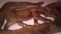 Пано стенно от тиково дърво - тигър ръчна изработка-44х22см, снимка 12