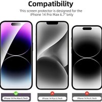 Нов iPhone 14 Pro Max Стъклен Протектор + Обектив - Супер Защита, снимка 6 - Фолия, протектори - 43500463