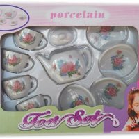 Детски комплект Порцеланов сервиз за чай за кукли, снимка 1 - Кукли - 26429992