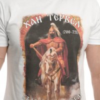 Нова мъжка тениска с дигитален печат на хан Тервел, България, снимка 2 - Тениски - 37663096