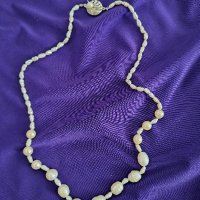 Старинен гердан от натурални перли със сребърна закопчалка , снимка 9 - Антикварни и старинни предмети - 43375313