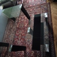 продавам стъклена маса и стъклена стойка за телевизор , снимка 4 - Маси - 43597877