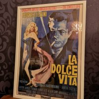 Постер с рамка classic Italian movie, Art, Cinema, La Dolche Vita, снимка 3 - Списания и комикси - 34742484