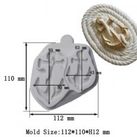 2 големи Котви котва силиконов молд форма декорация торта шоколад гипс, снимка 2 - Форми - 28948872