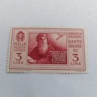 Пощенска марка-Италия - 3 лири Данте Алигери 1932, снимка 1 - Филателия - 40004255