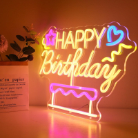 ENUOLI LED Неонов знак Честит рожден ден, снимка 3 - Други - 44897625