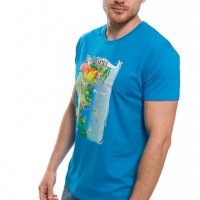 Нова мъжка синя тениска с трансферен печат Черно море - България, снимка 9 - Тениски - 28222259