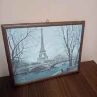 Картина с рамка Изглед от Париж, снимка 1 - Картини - 43644107