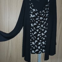 Макси блуза/туника 2в1, снимка 2 - Блузи с дълъг ръкав и пуловери - 43000957